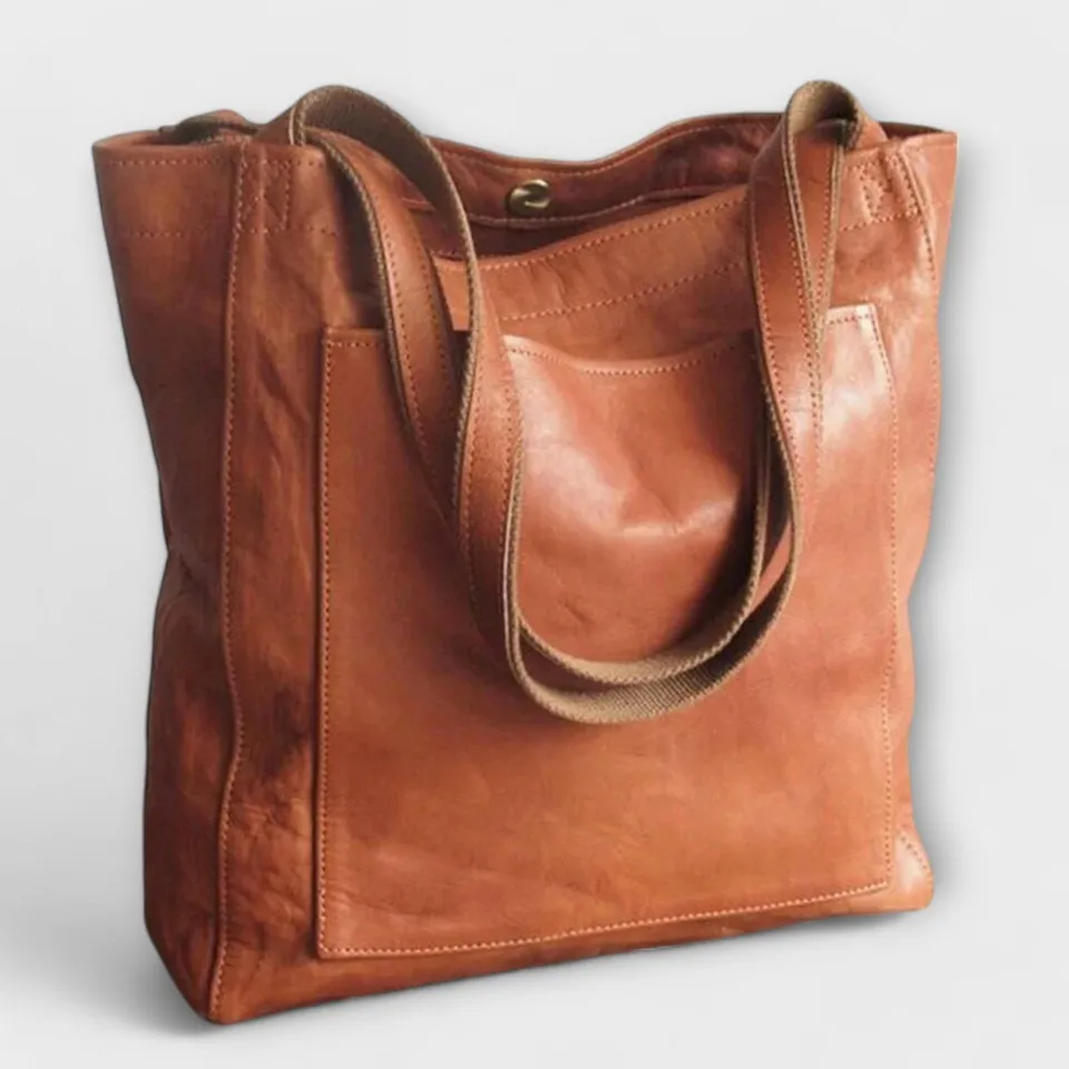 Norielle velká hnědá kabelka shopper na rameno