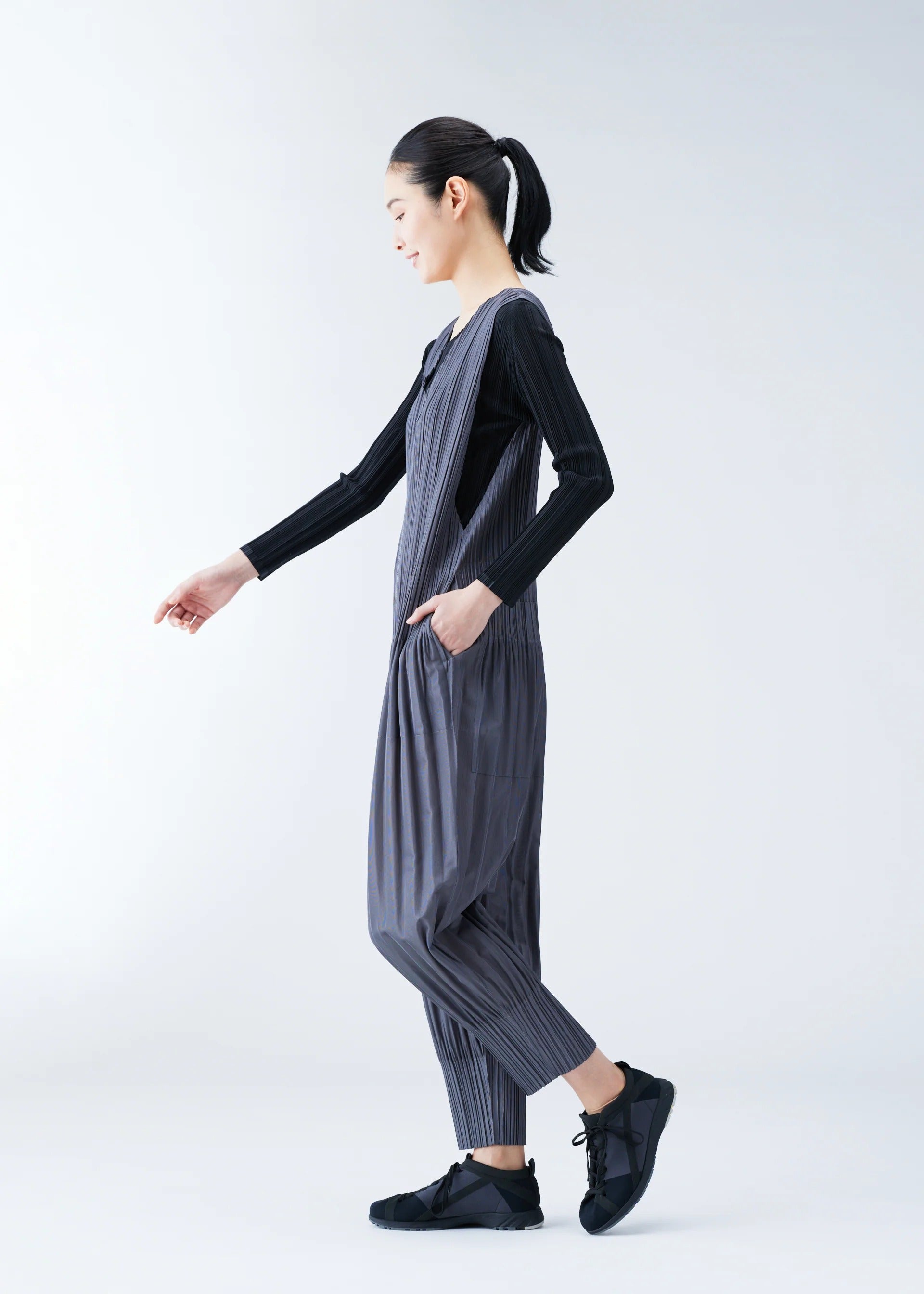 Issey Miyake Rib Pleats Basics triko černá vel. 3