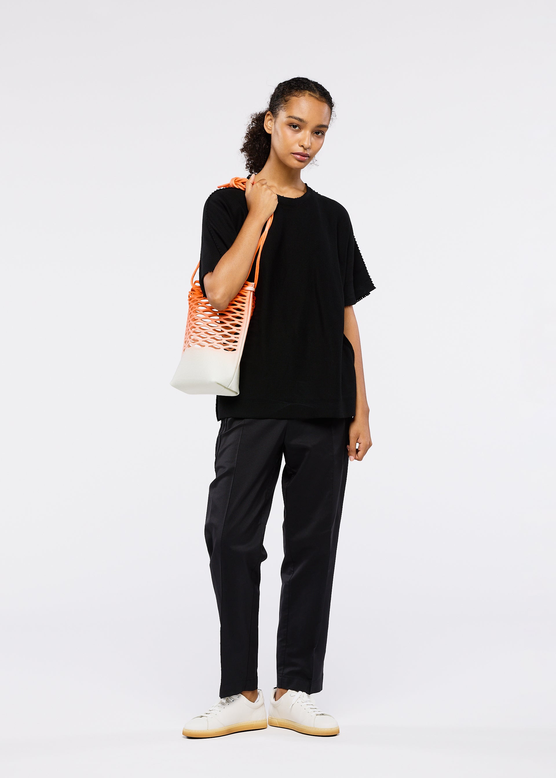 Issey Miyake Mokko Net Gradation kabelka zelená pletená
