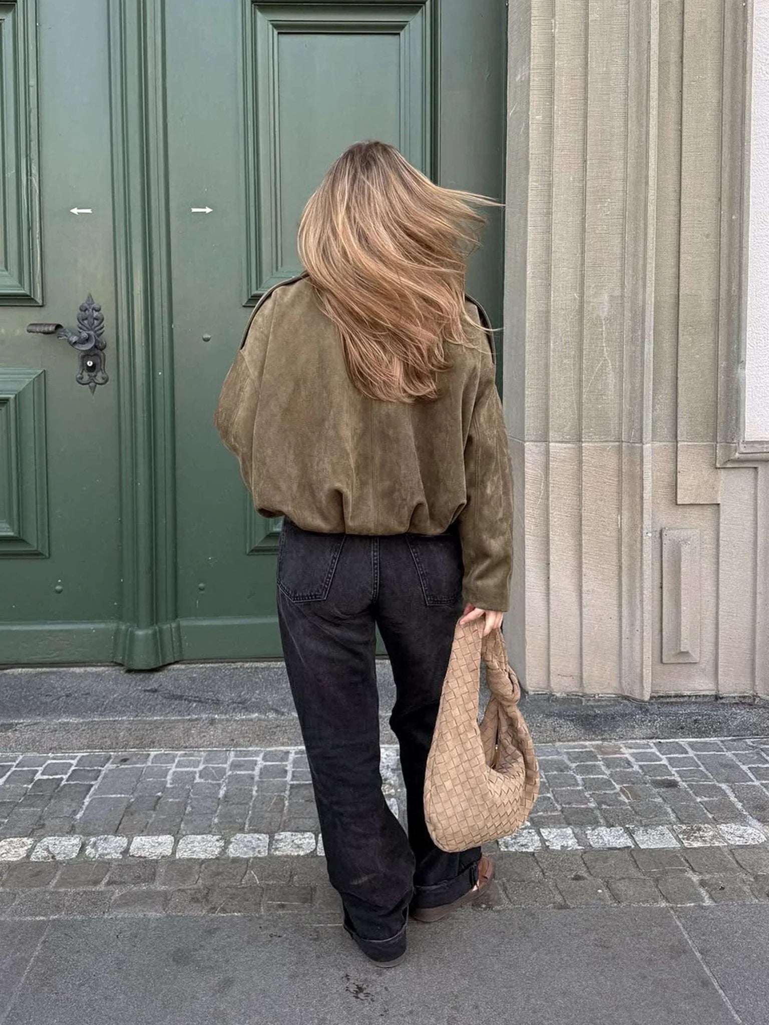 Norielle bomber bunda manšestr zelená krátká
