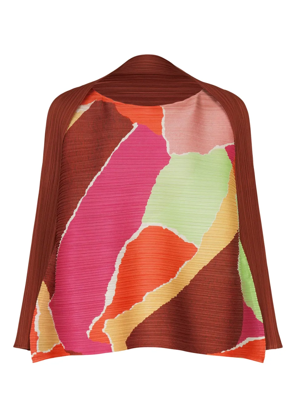 Issey Miyake SURPRISE! top oranžová lodičkový výstřih