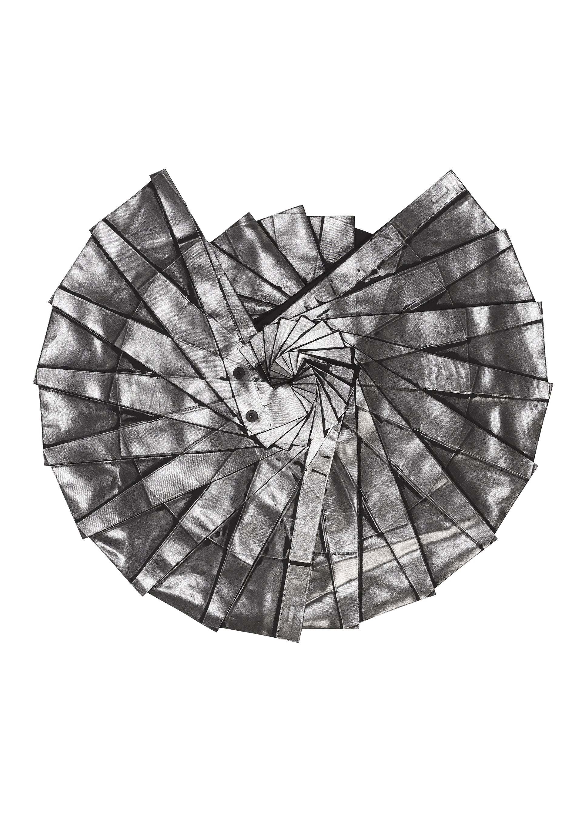 132 5. ISSEY MIYAKE No.3-2 šaty černá/stříbrná fólie