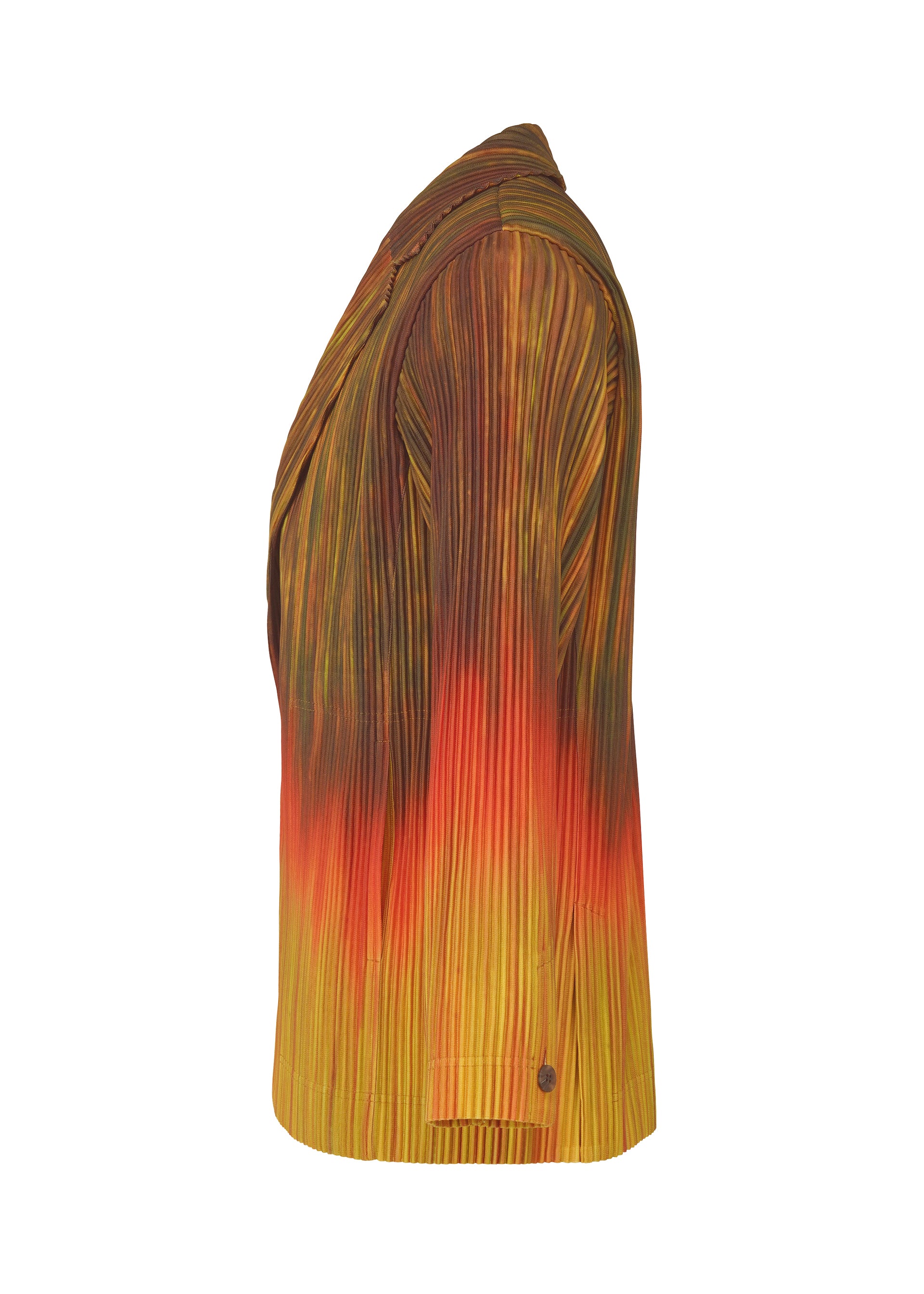 Issey Miyake Paint Brush sako hnědé gradient dvojřadé