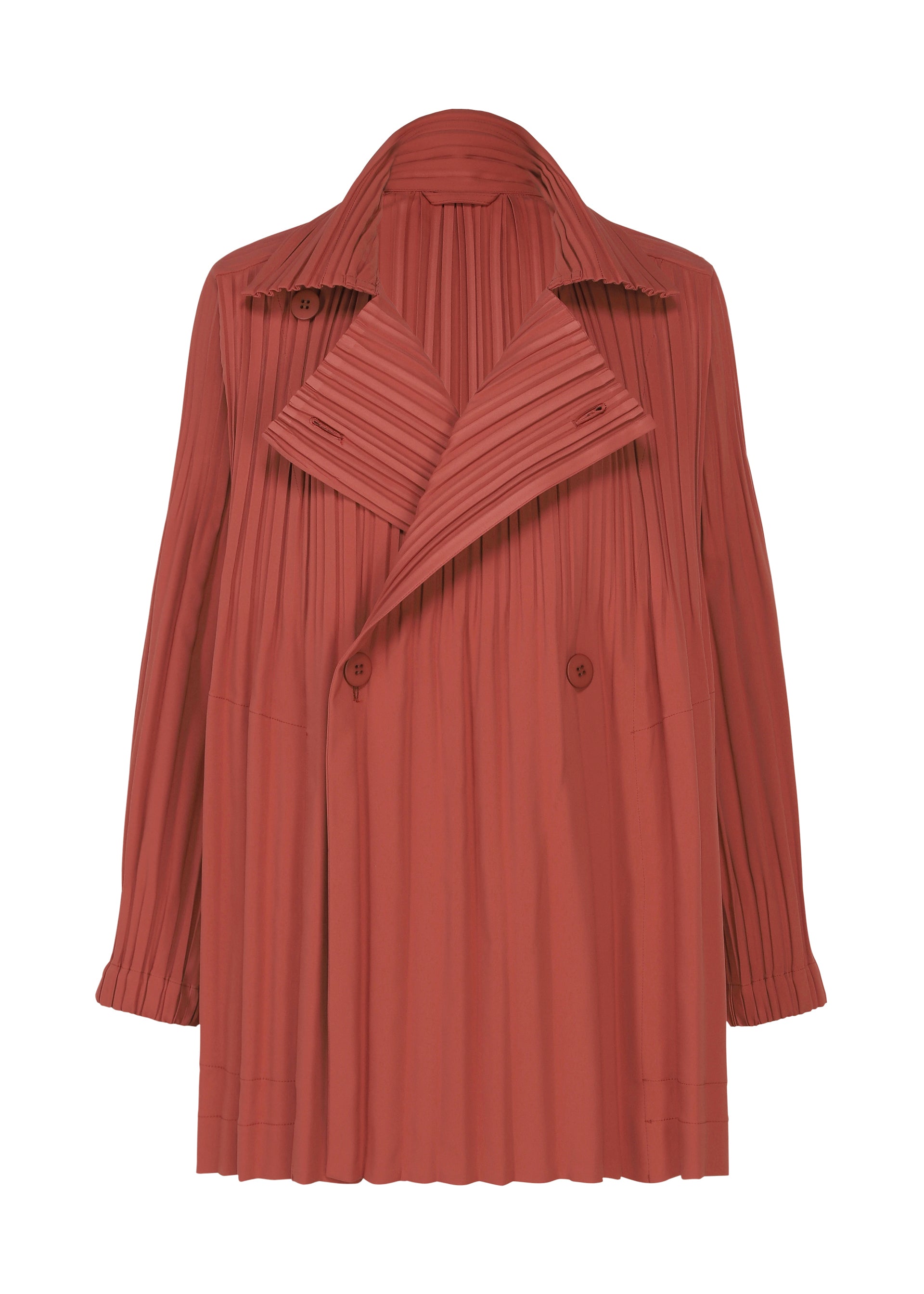 PLEATS PLEASE ISSEY MIYAKE SMOOTH COAT kabát černá