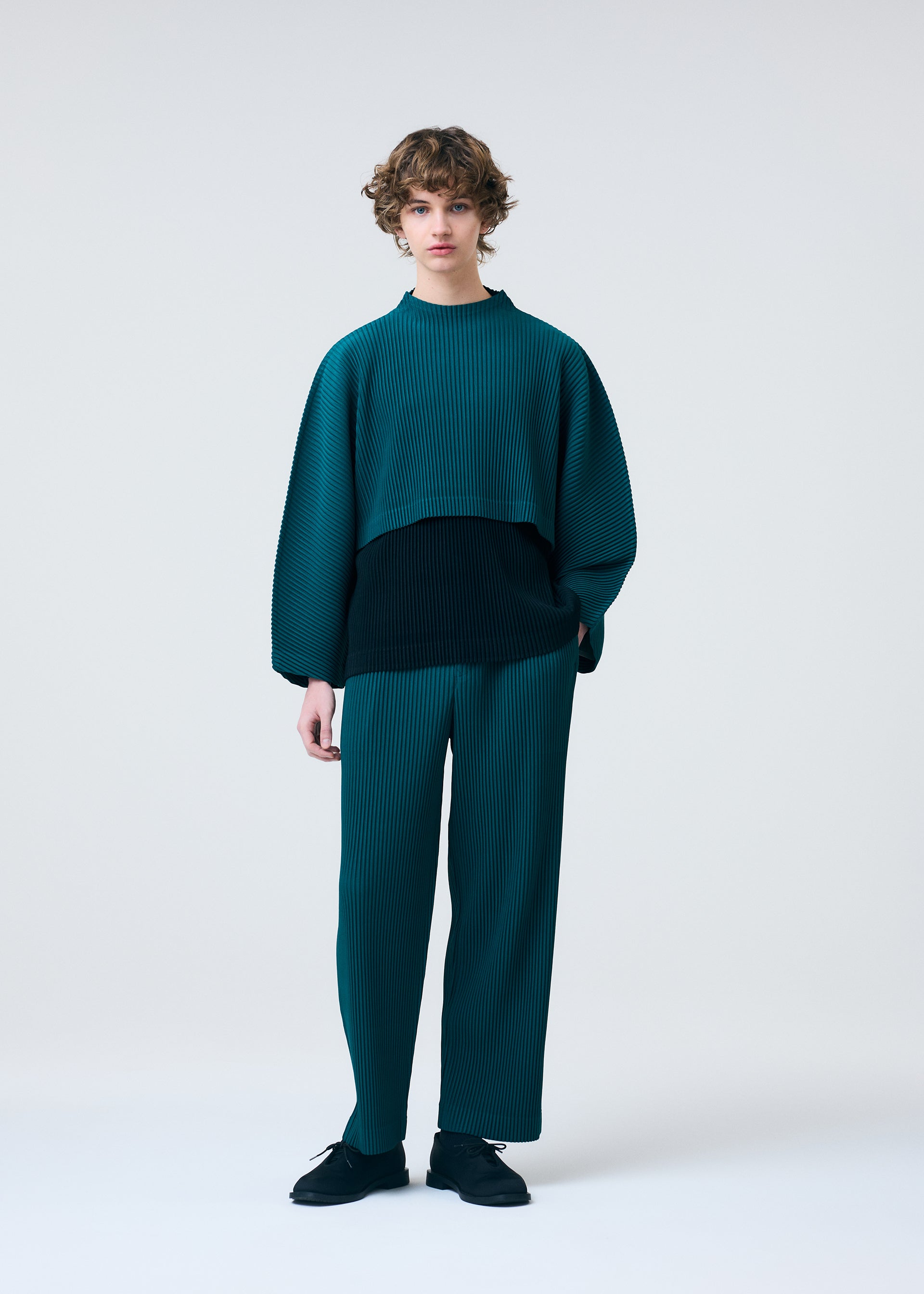 Issey Miyake Color Pleats 1 kalhoty světle šedá plisé