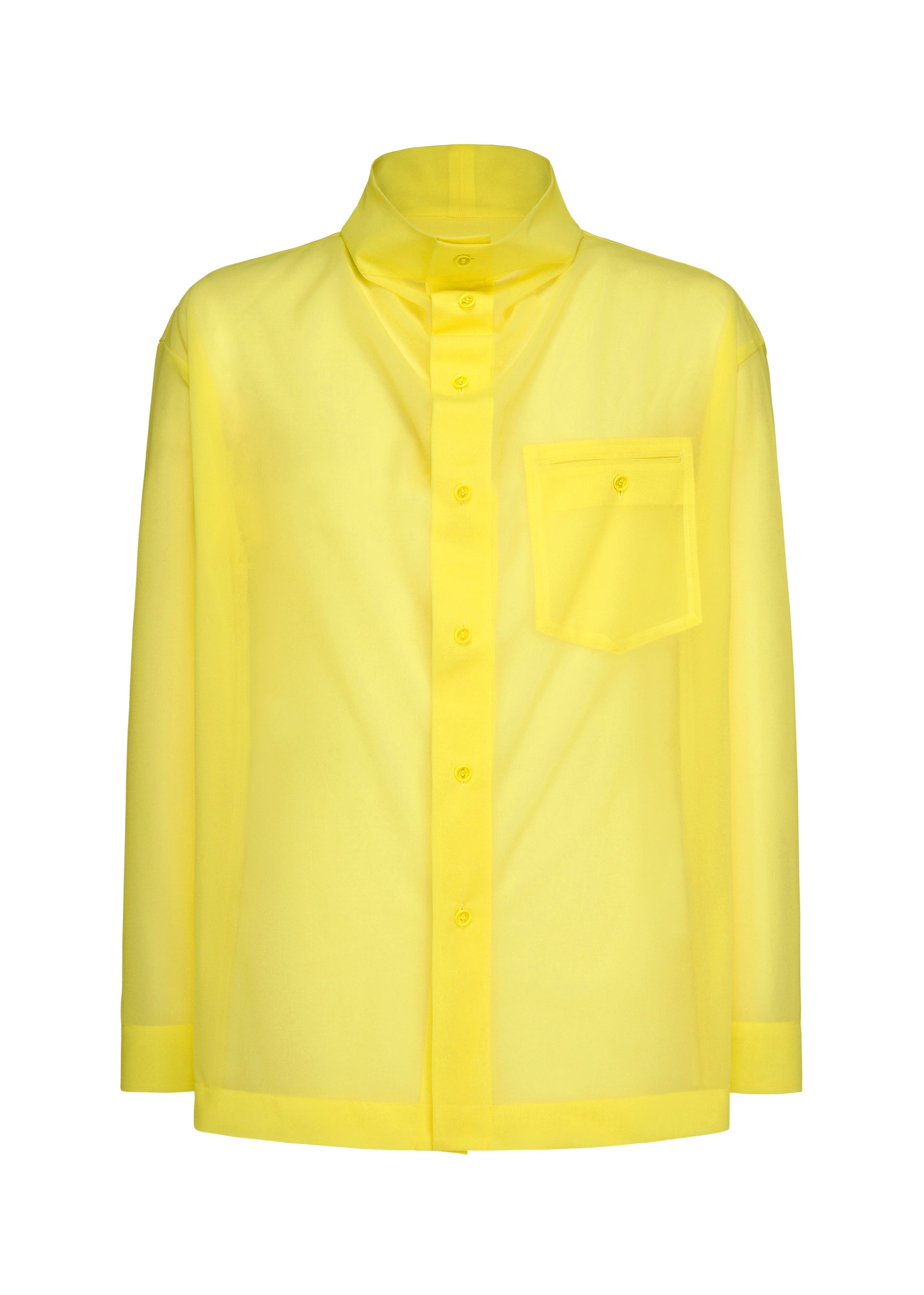 HOMME PLISSÉ ISSEY MIYAKE CRYSTALLINE JERSEY košile zelenobílá