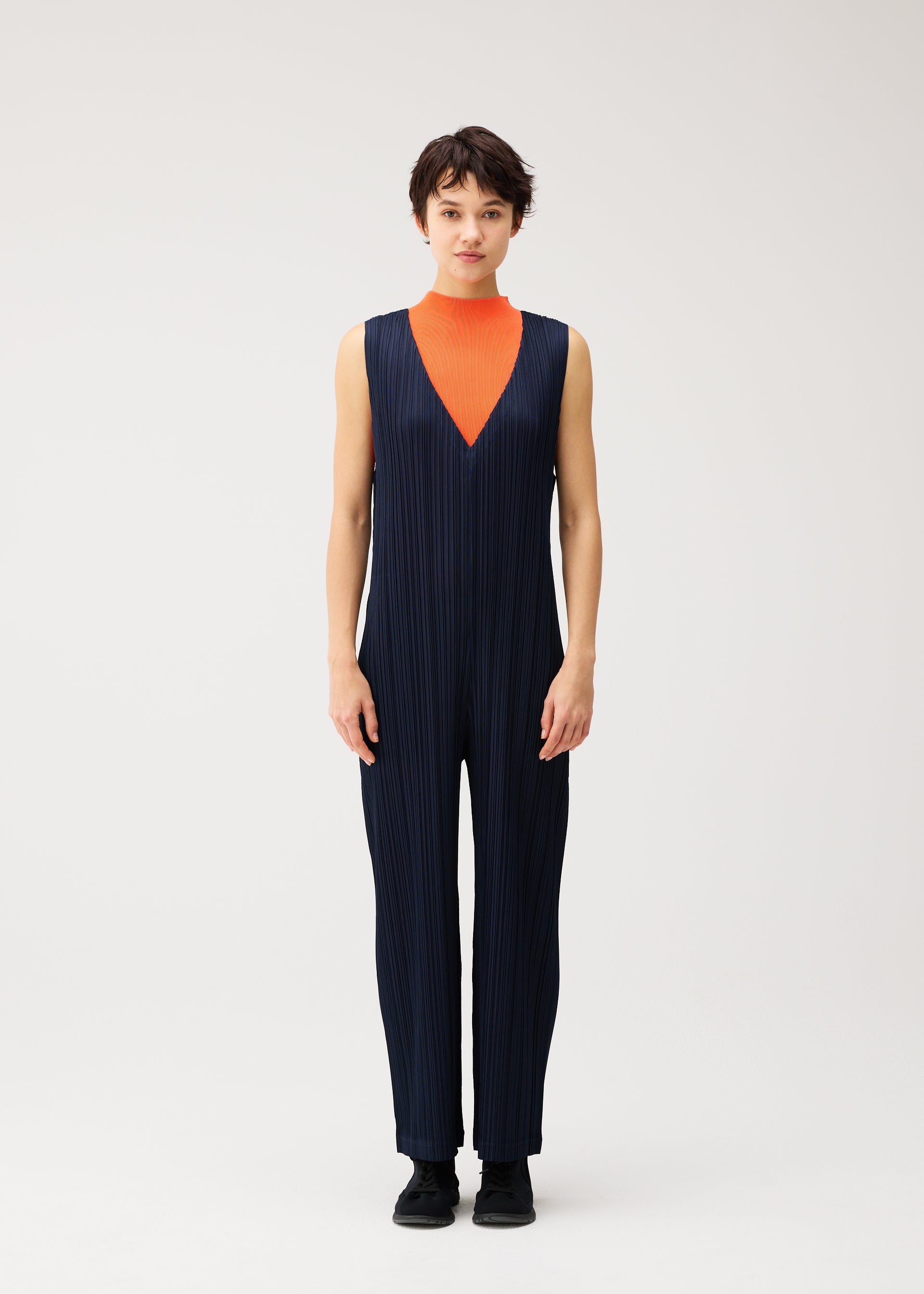 Issey Miyake Pleats Please Thicker Bottoms 2 overal charcoal silný úplet