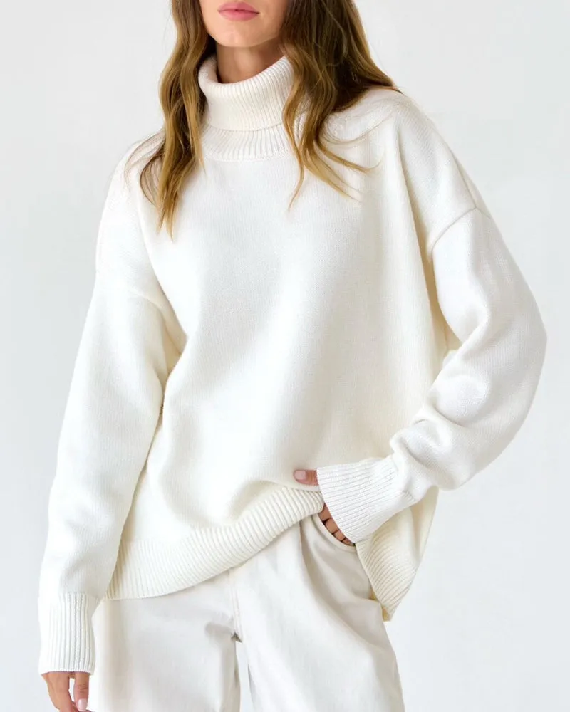 Norielle oversize svetr šedý s rolákem