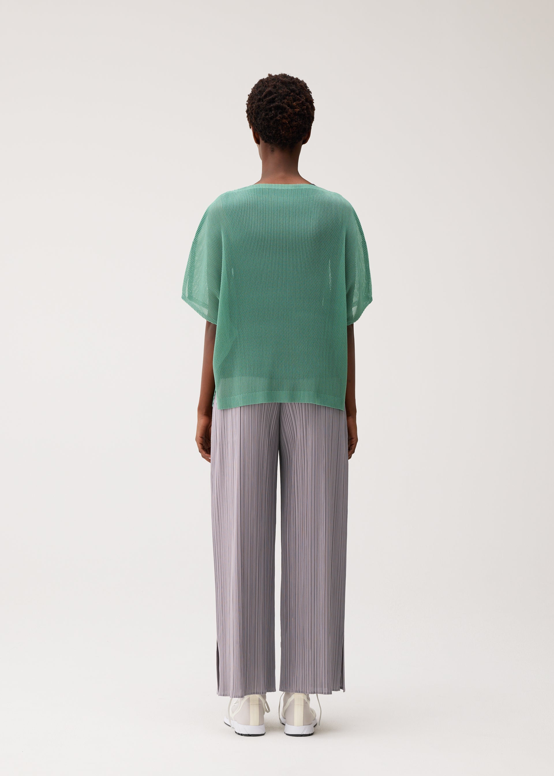 Issey Miyake Tatami August top Off White síťovaný