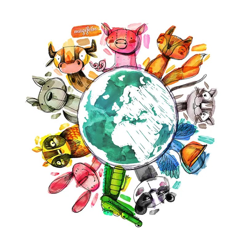 Magifešn Fair Trade Propojení Spektrum povlak 50×50 bavlna