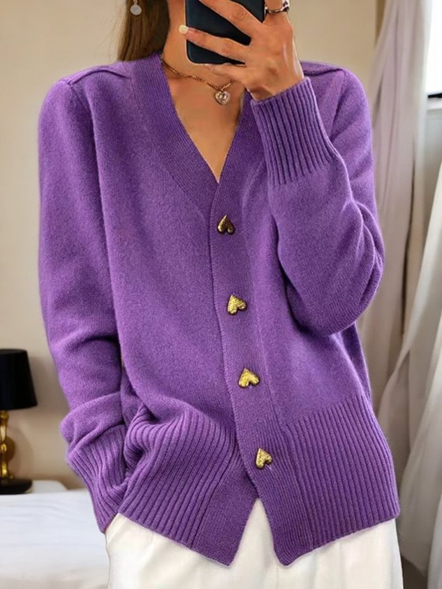 Norielle pletený cardigan se zlatými knoflíky černý