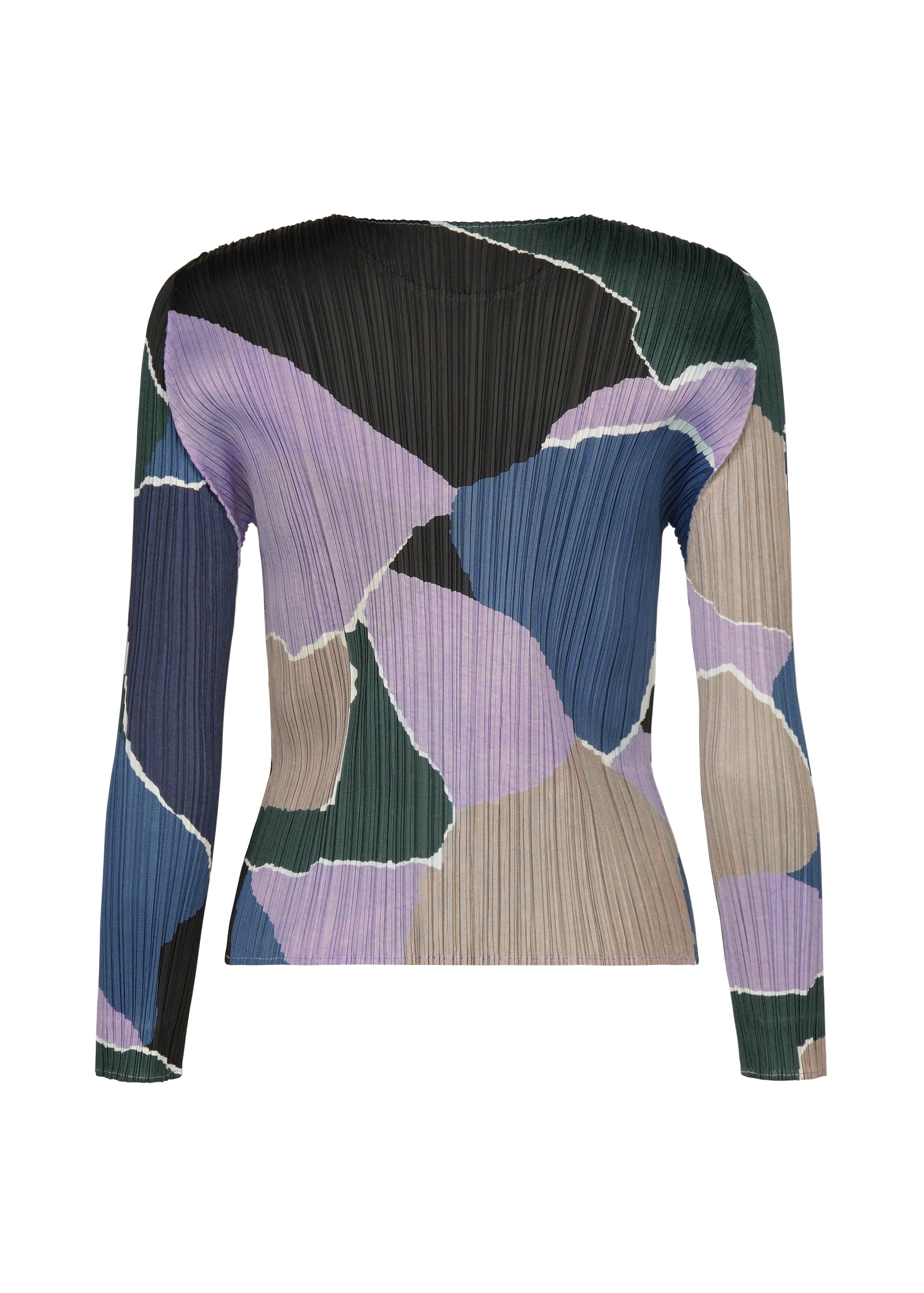 Issey Miyake Surprise top s dlouhým rukávem oranžová potisk