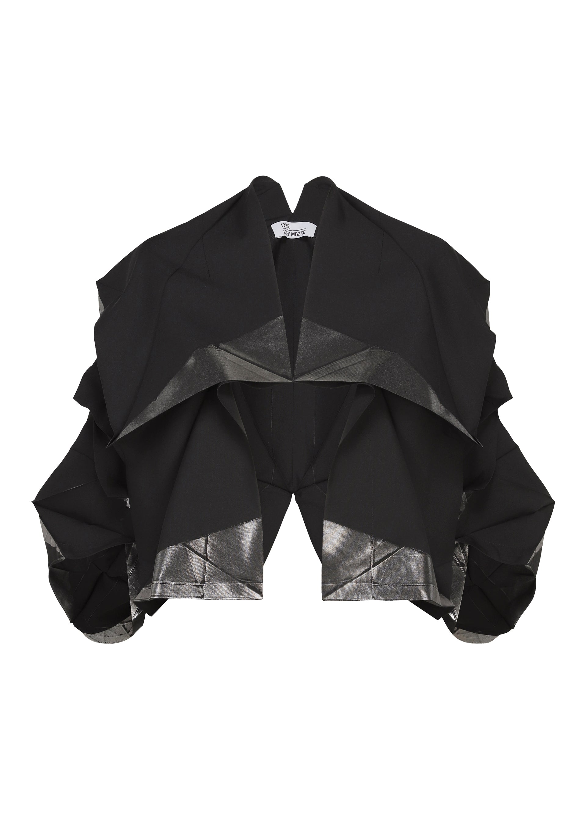 132 5. Issey Miyake No.1-2 haori top černá/stříbrná
