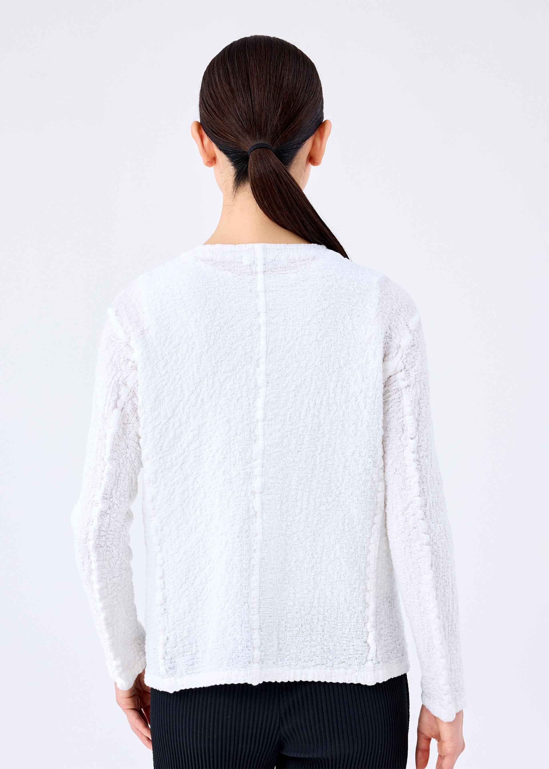 Issey Miyake Cauliflower bunda bílá bavlněná
