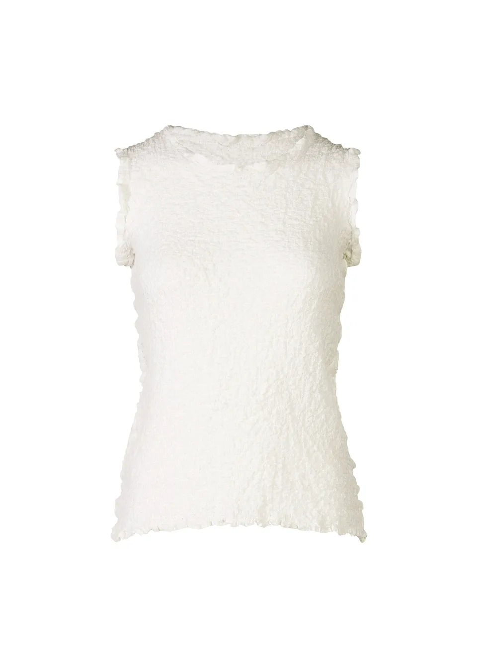 Issey Miyake Cauliflower top bez rukávů černá bavlněný