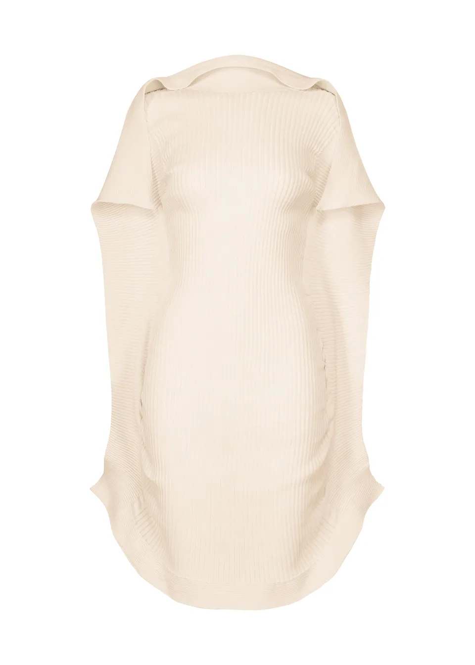Issey Miyake Prance pletené minišaty ivory vel. 2 recyklované