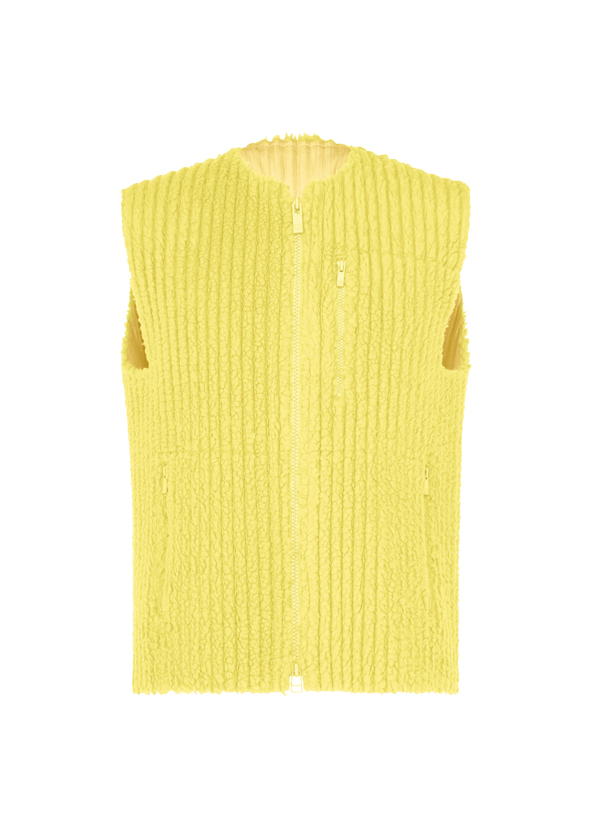 Homme Plissé Issey Miyake Fleece Pleats vesta černá
