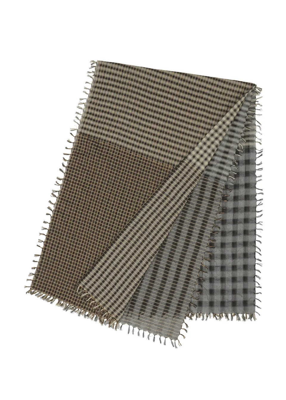 Issey Miyake Triply Square Stole štola monochrome vlněná