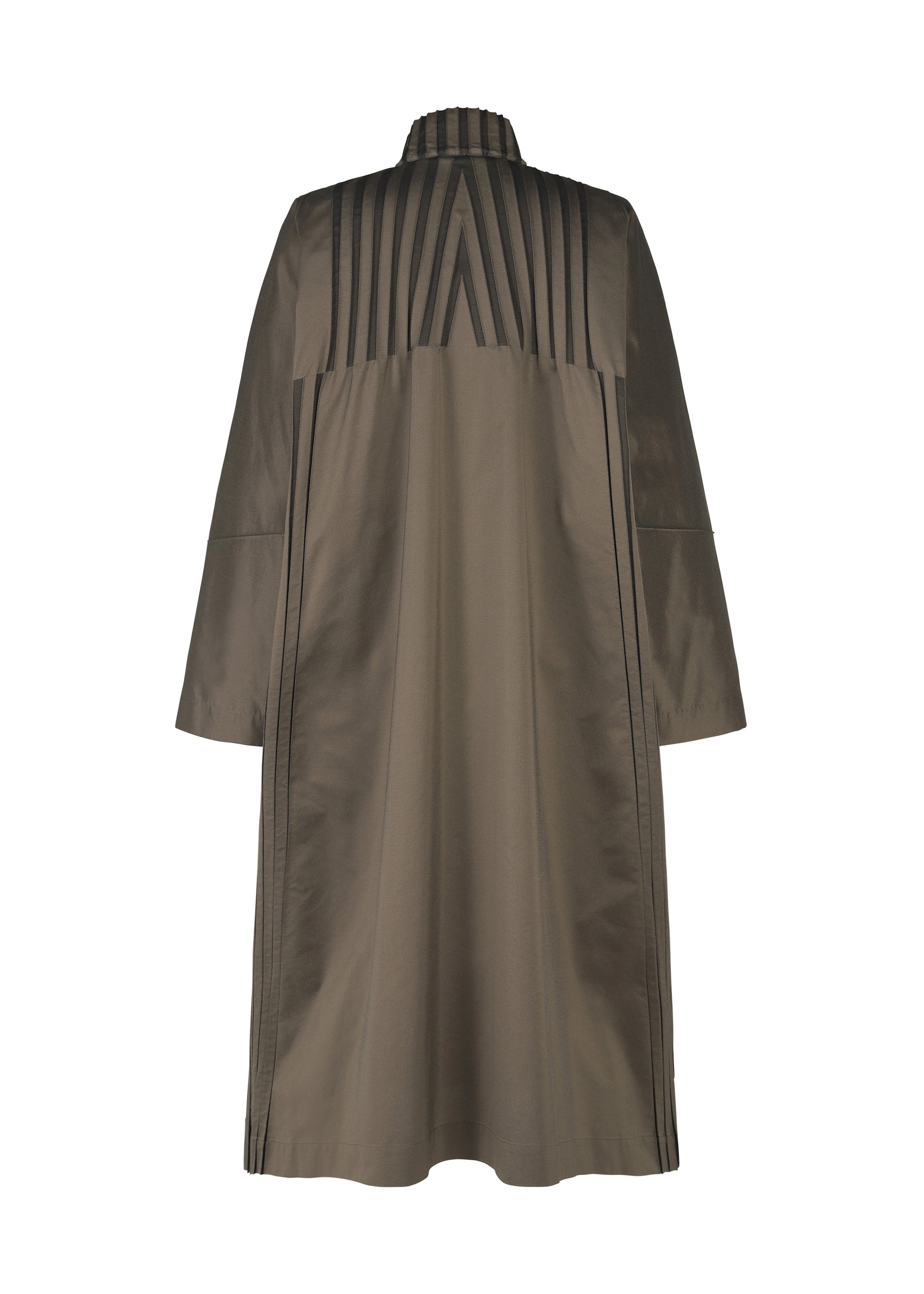 Issey Miyake Type-S 001-1 kabát tmavě šedá strečový