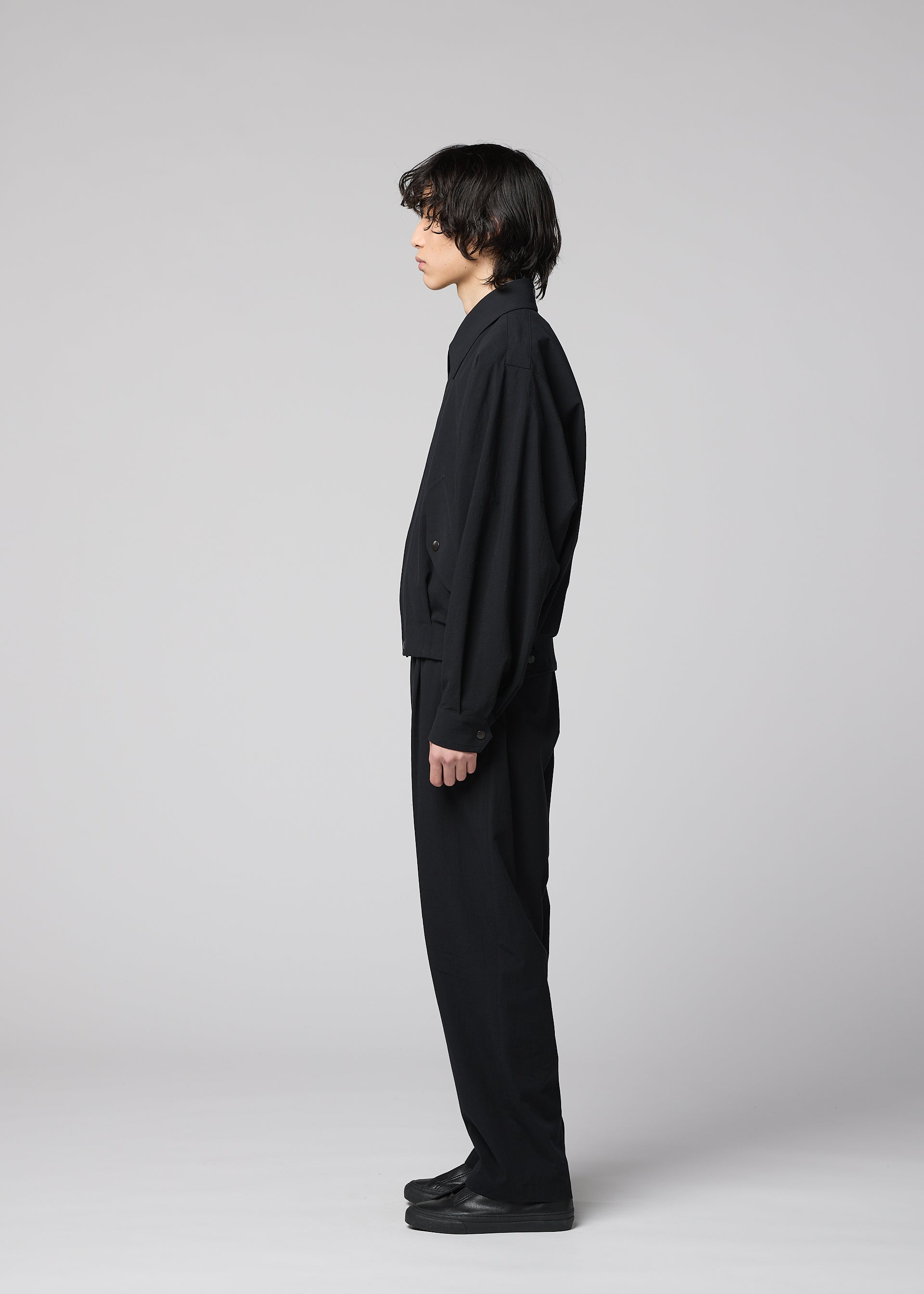 Issey Miyake Comfort Cotton kalhoty black 2 rové bio bavlna