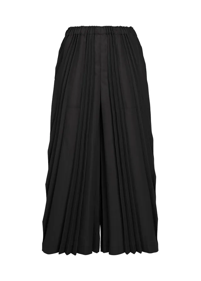 Issey Miyake Tower Pleats Bottom kalhoty černé široké