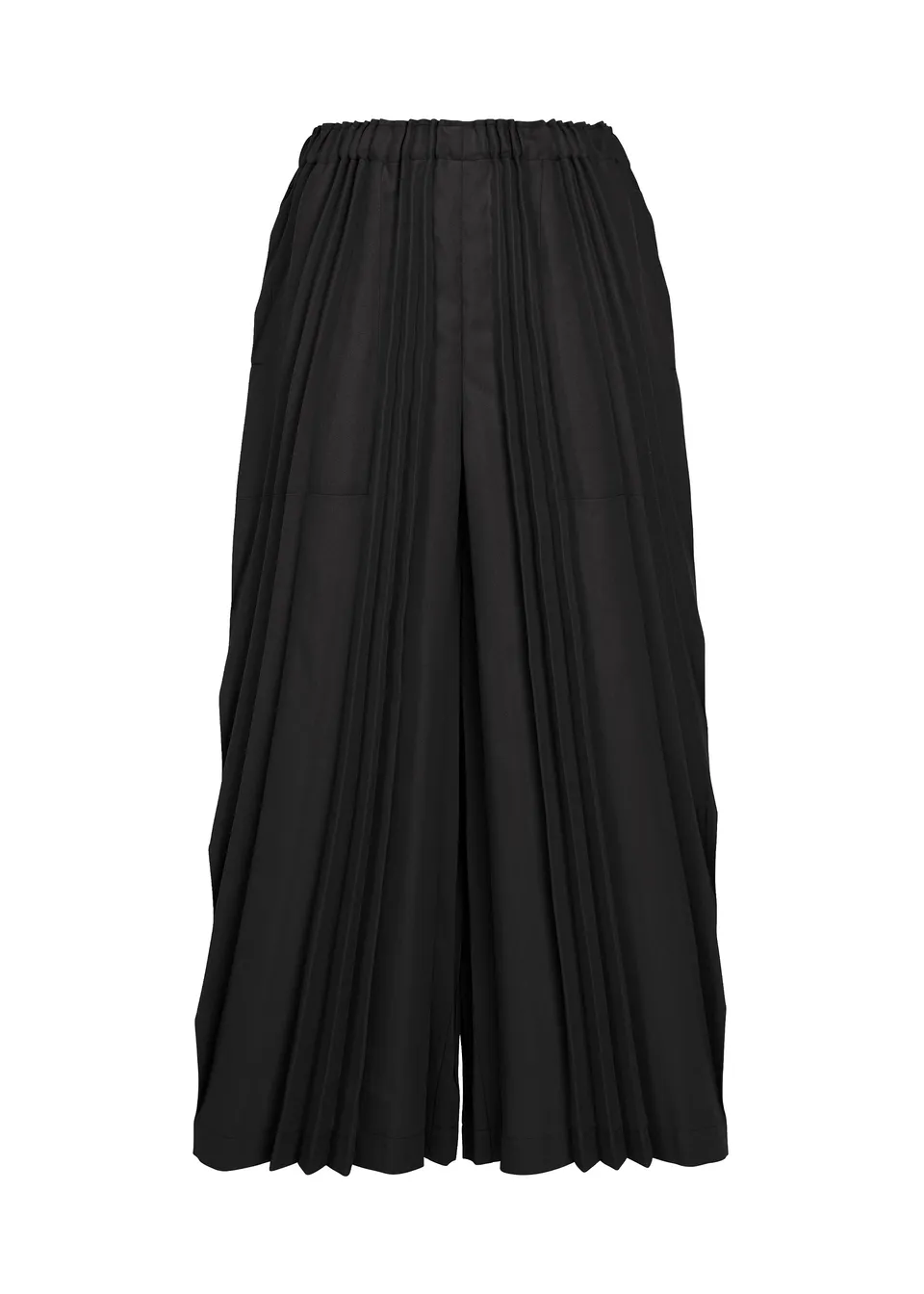 Issey Miyake Tower Pleats Bottom kalhoty černé široké