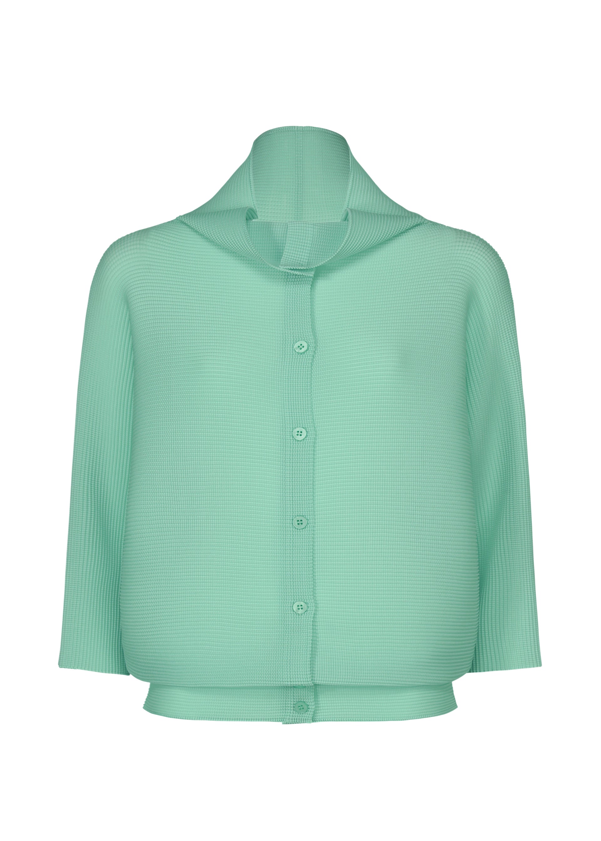 me Issey Miyake Dolman Stretch Pleats 1 plisovaný kardigan lime yellow