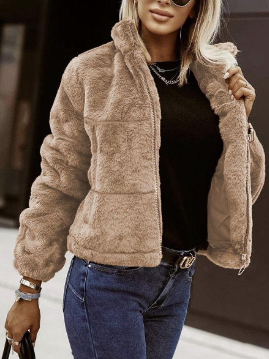 Norielle Sherpa teddy bunda hnědá teplá na zip