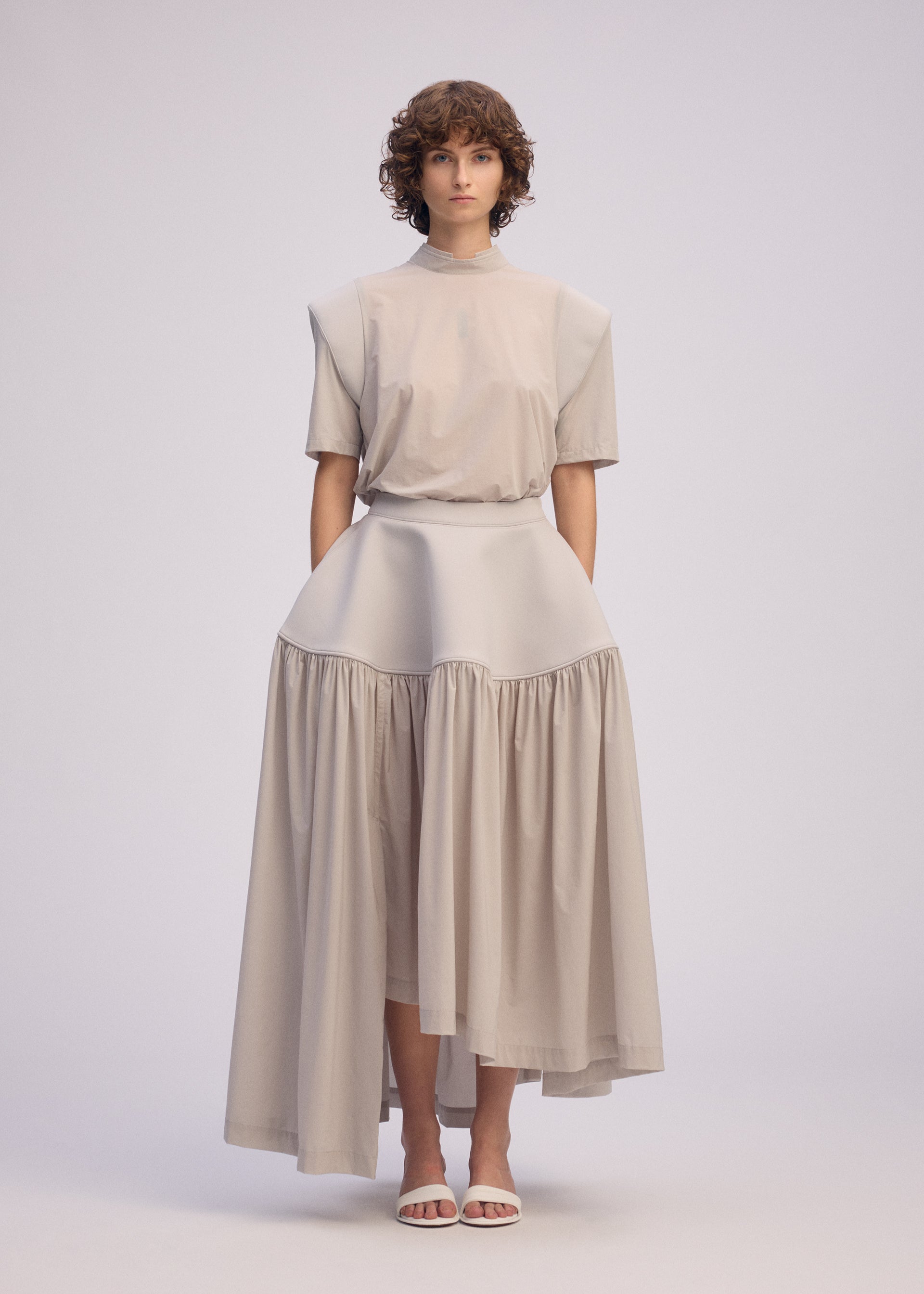 Issey Miyake Mute IM61FG574 sukně Light Gray 1 stretch