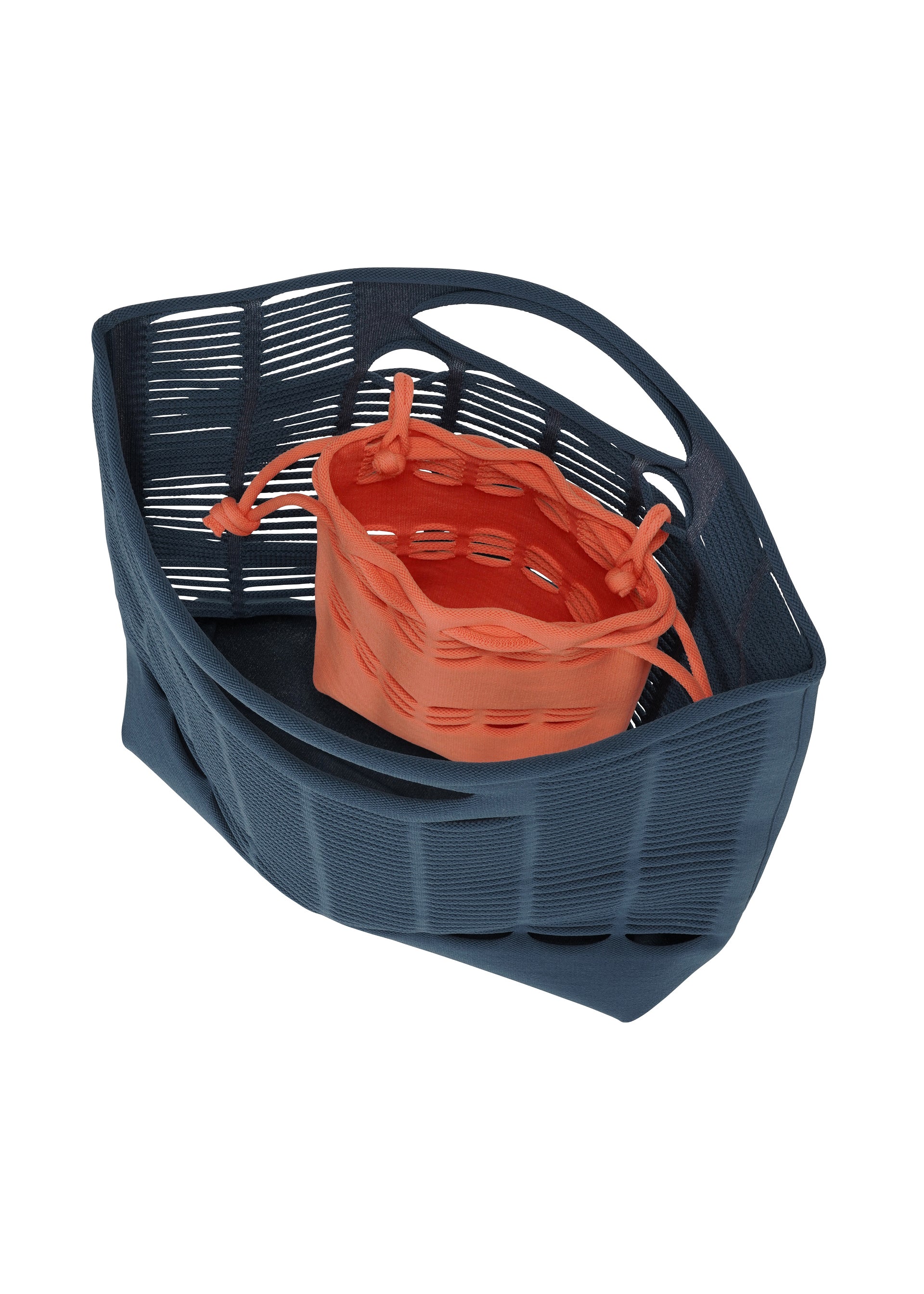 Issey Miyake Mokko Pocket kabelka sytě růžová pletená