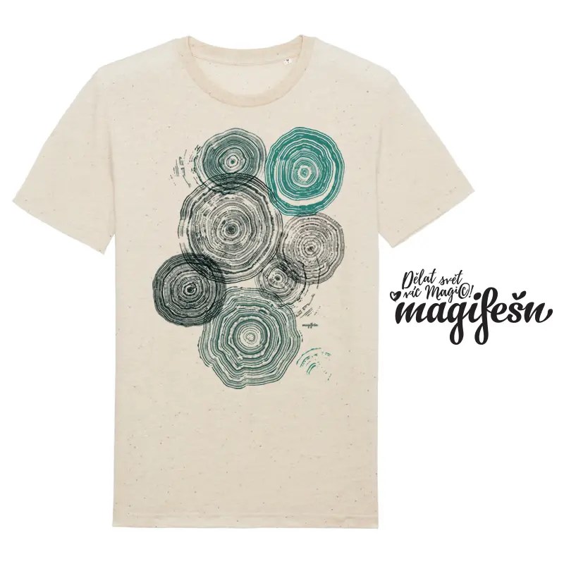 Magifešn XY Letokruhy Modrá unisex tričko biobavlna