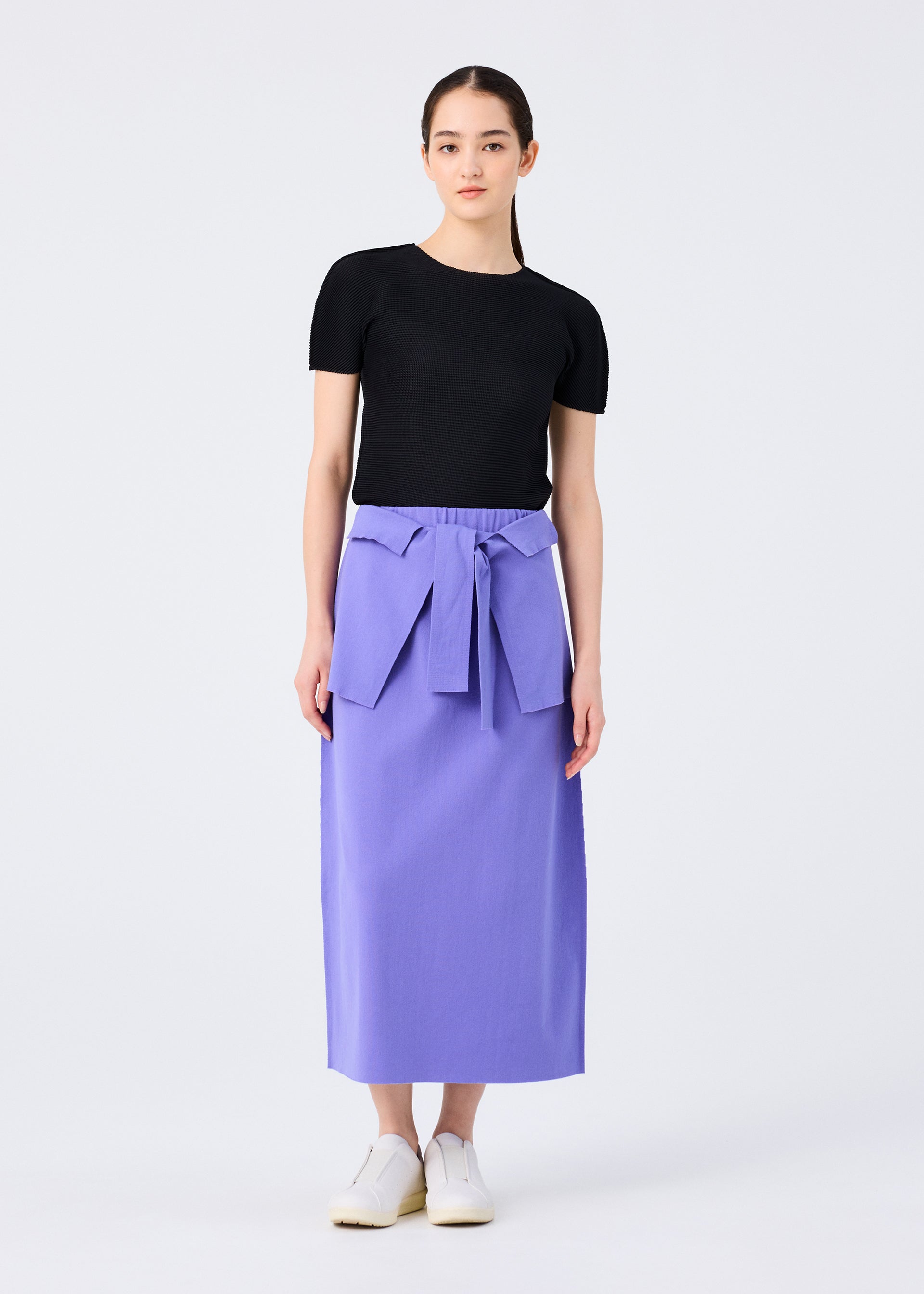 me Issey Miyake Flat Jersey sukně černá bavlněná