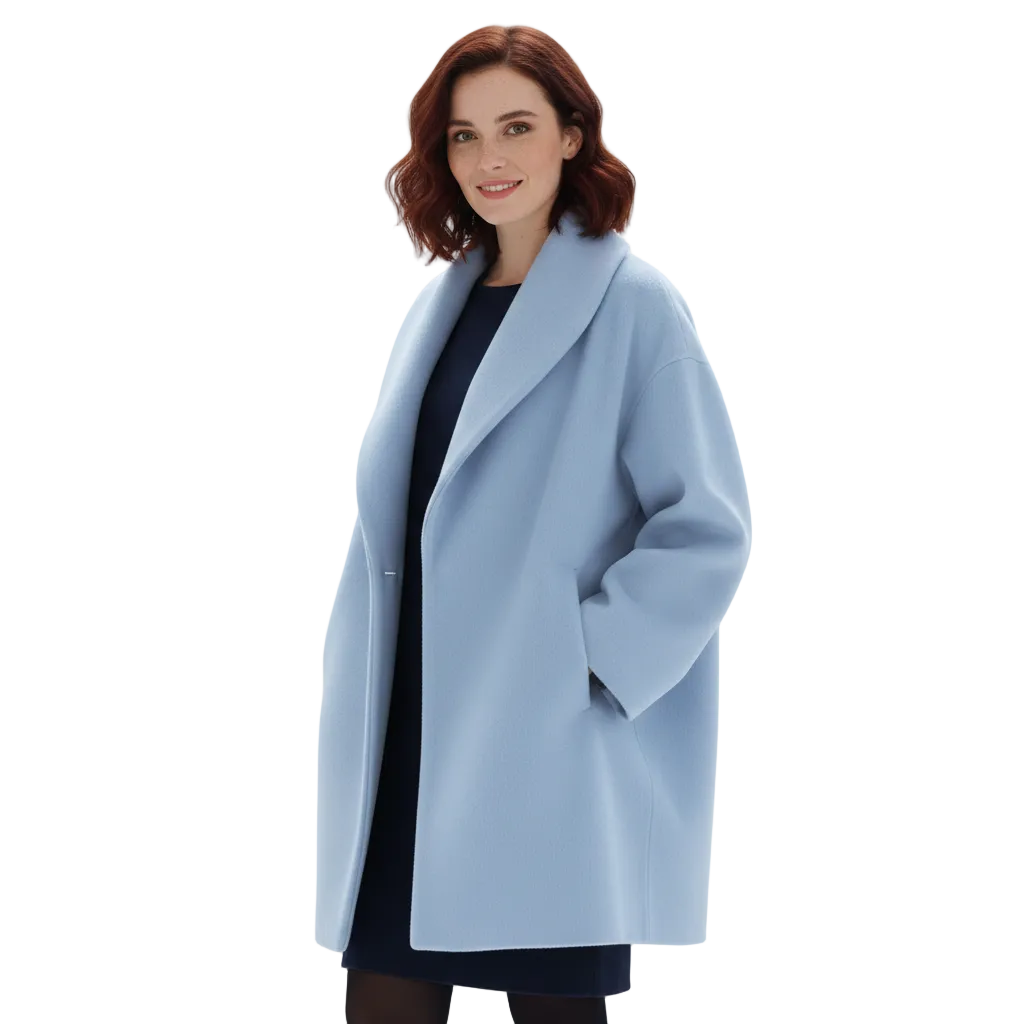 Norielle krátký kabát s kapucí oversize černý