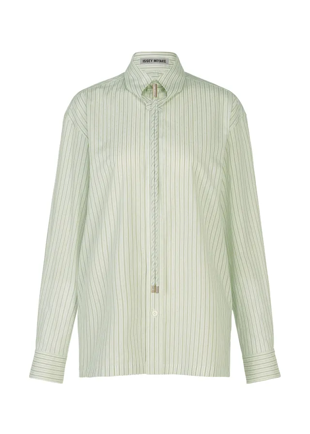 Issey Miyake Monsieur Shirt Dobby Stripe košile bílá bavlněná