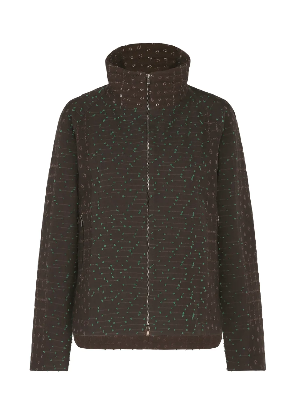 Issey Miyake Collage Stretch I bunda dark brown vel. 2