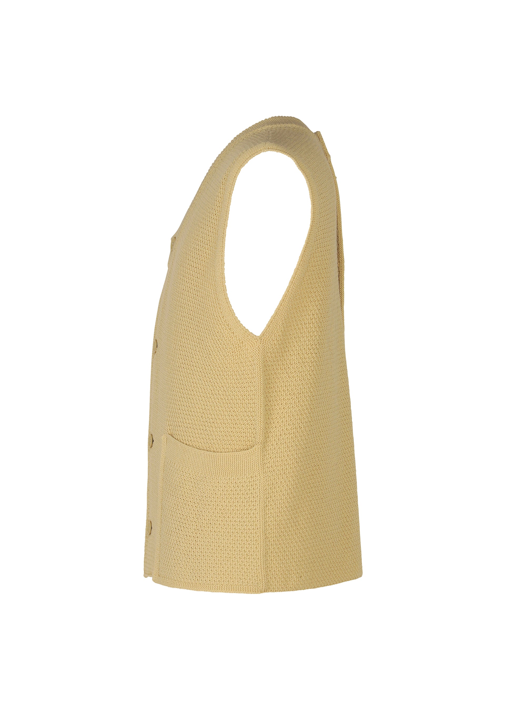 Issey Miyake Rustic Knit pletená vesta černá