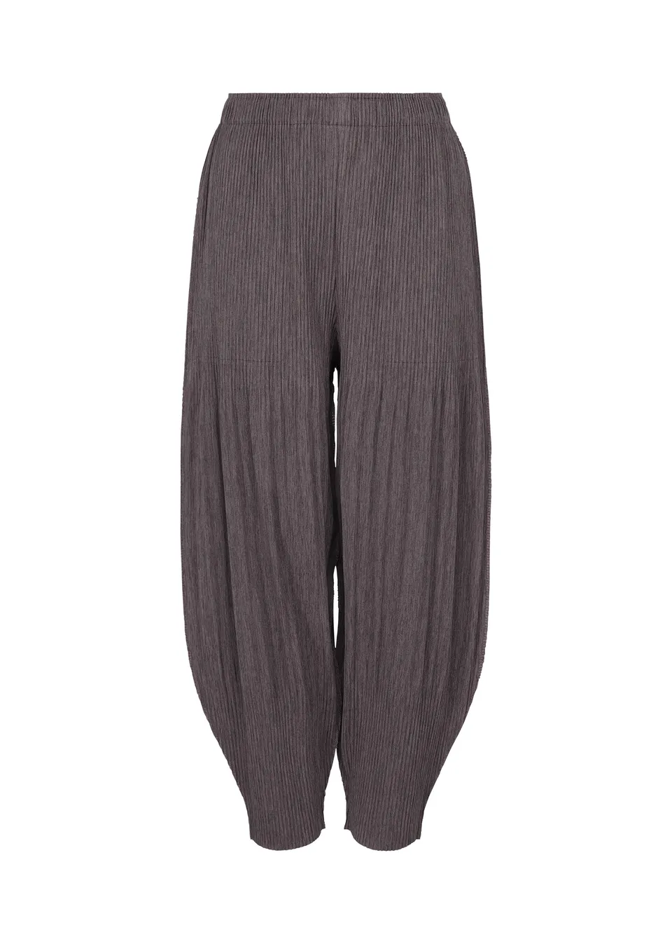 Issey Miyake Mix Fine Knit Pleats kalhoty taupe