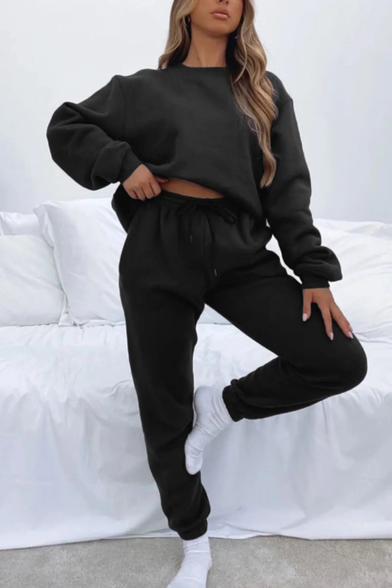 Norielle oversize tepláková souprava zelená