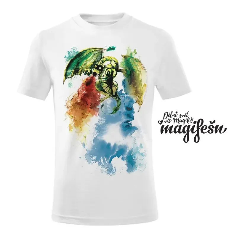 Magifešn KIDS Drak s ohněm dětské bio tričko