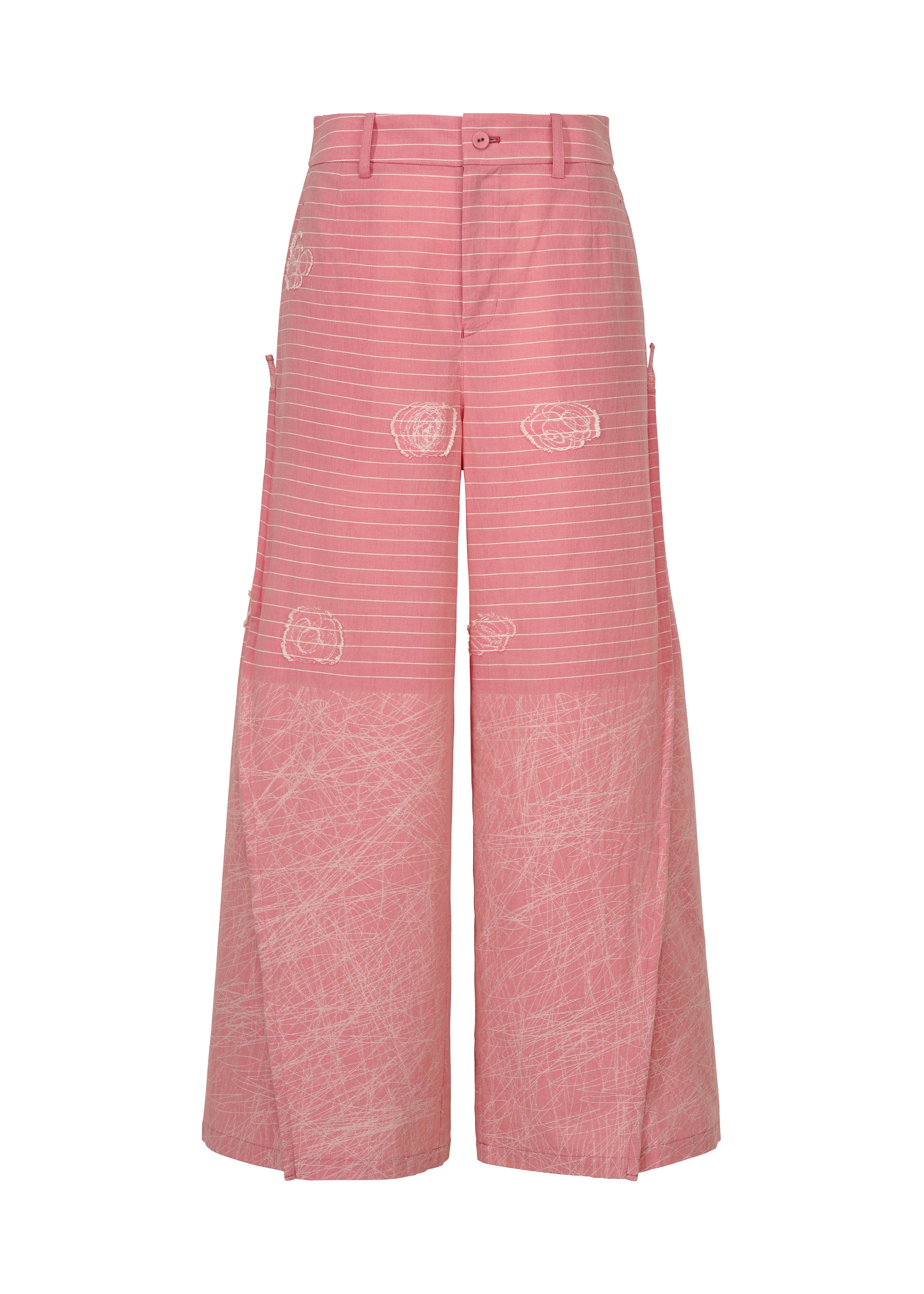 Issey Miyake One Stroke Draw široké kalhoty černé