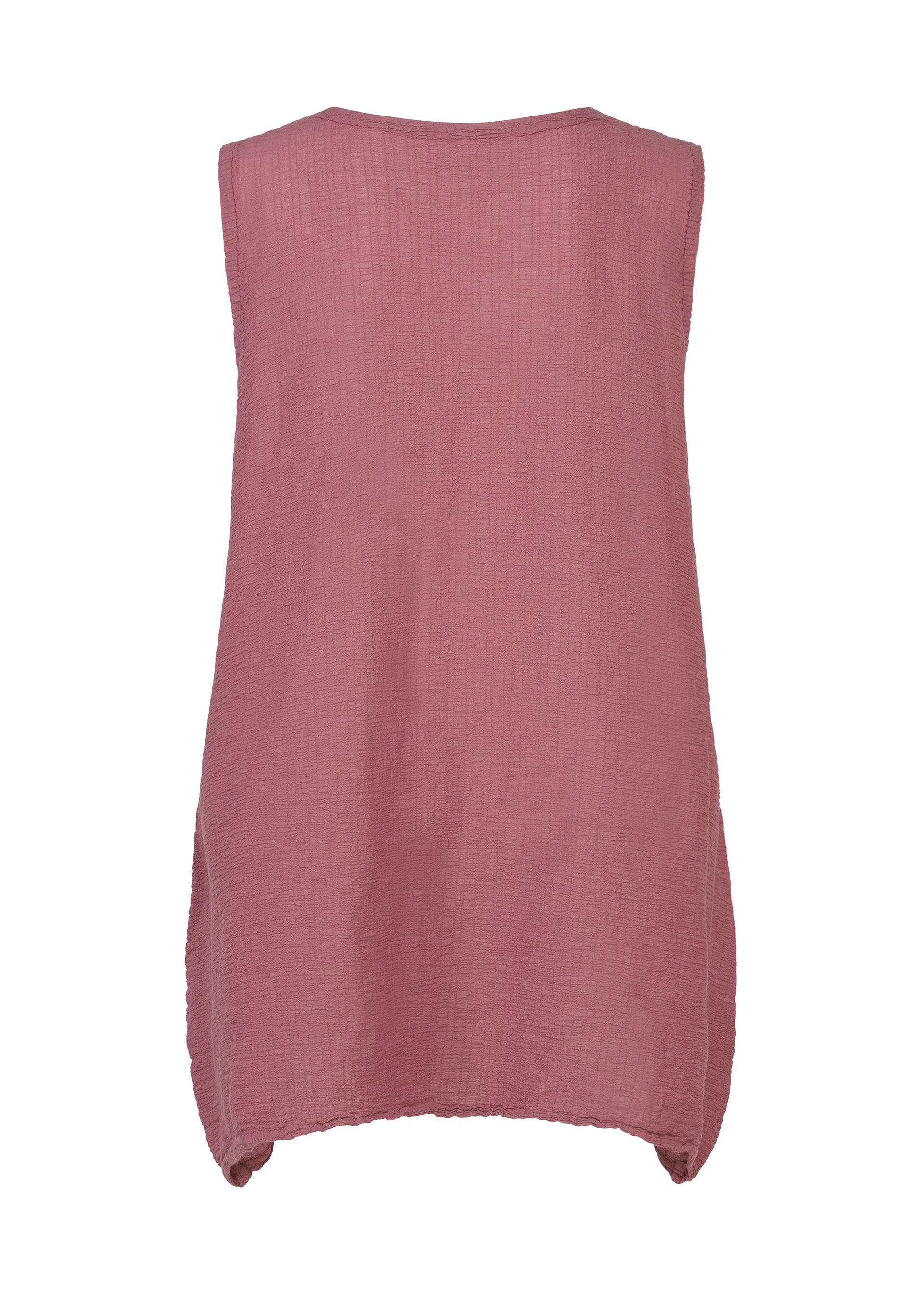 me Issey Miyake Polycotton Crepe tunika taupe bavlněná