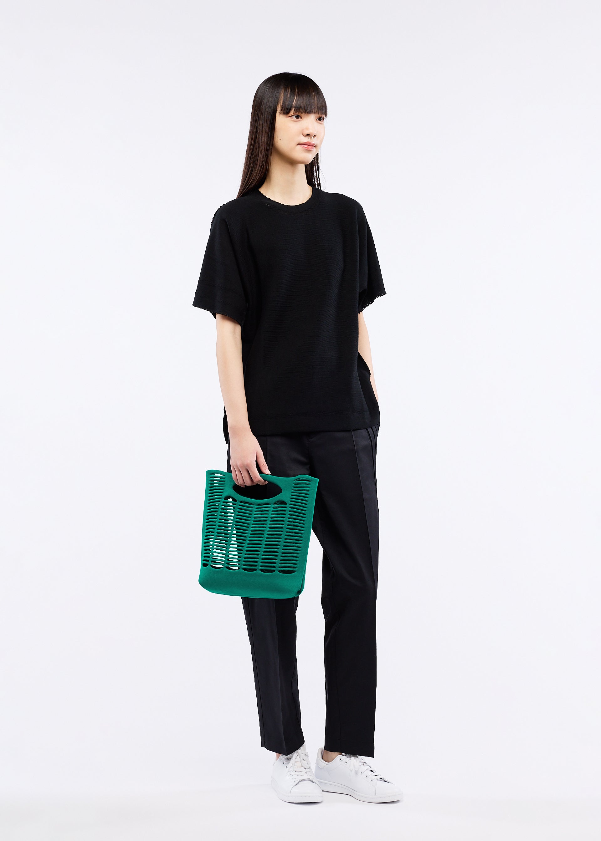 Issey Miyake Mokko tote oranžová pletená