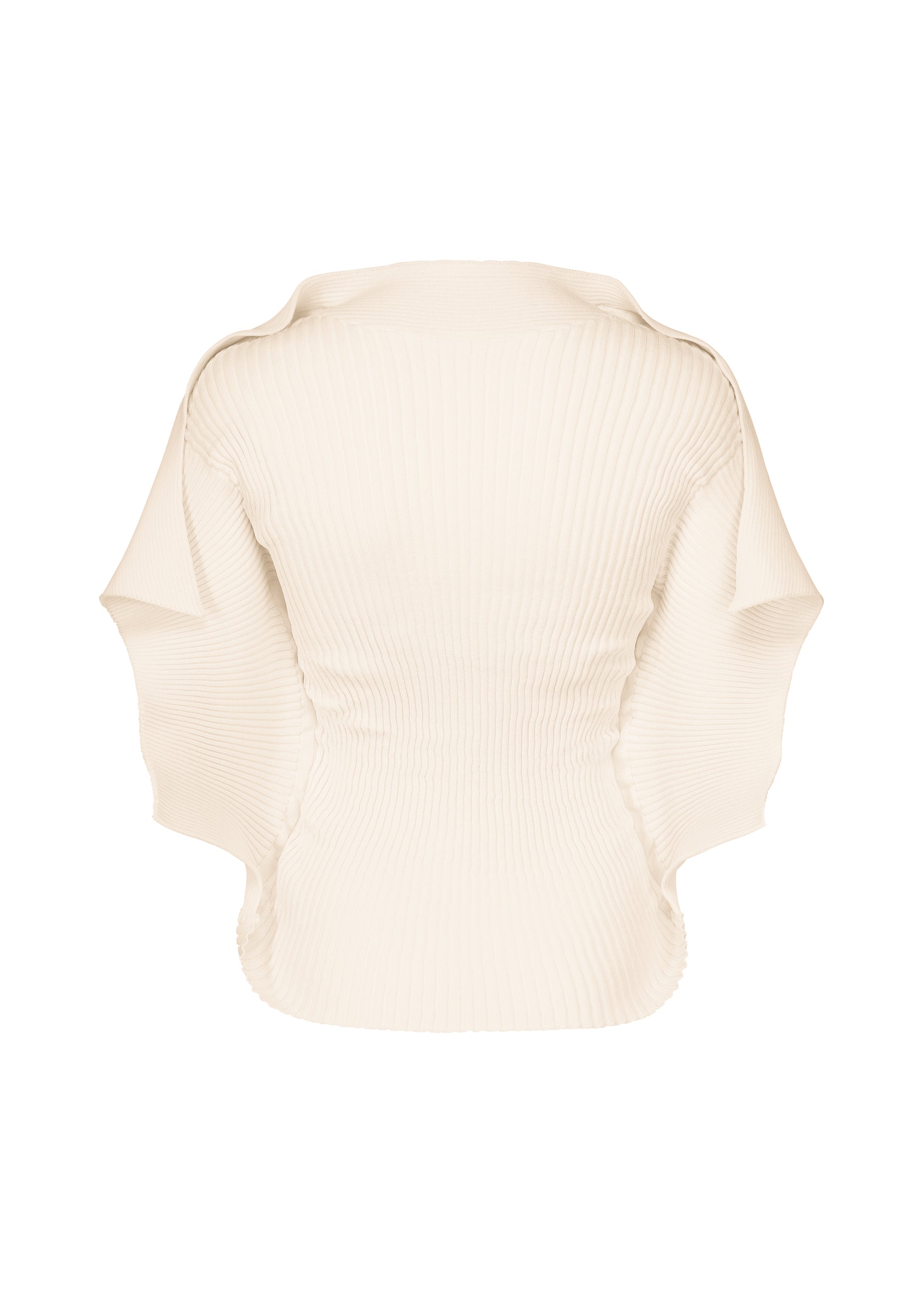 Issey Miyake Prance pletený top ivory lehký strečový