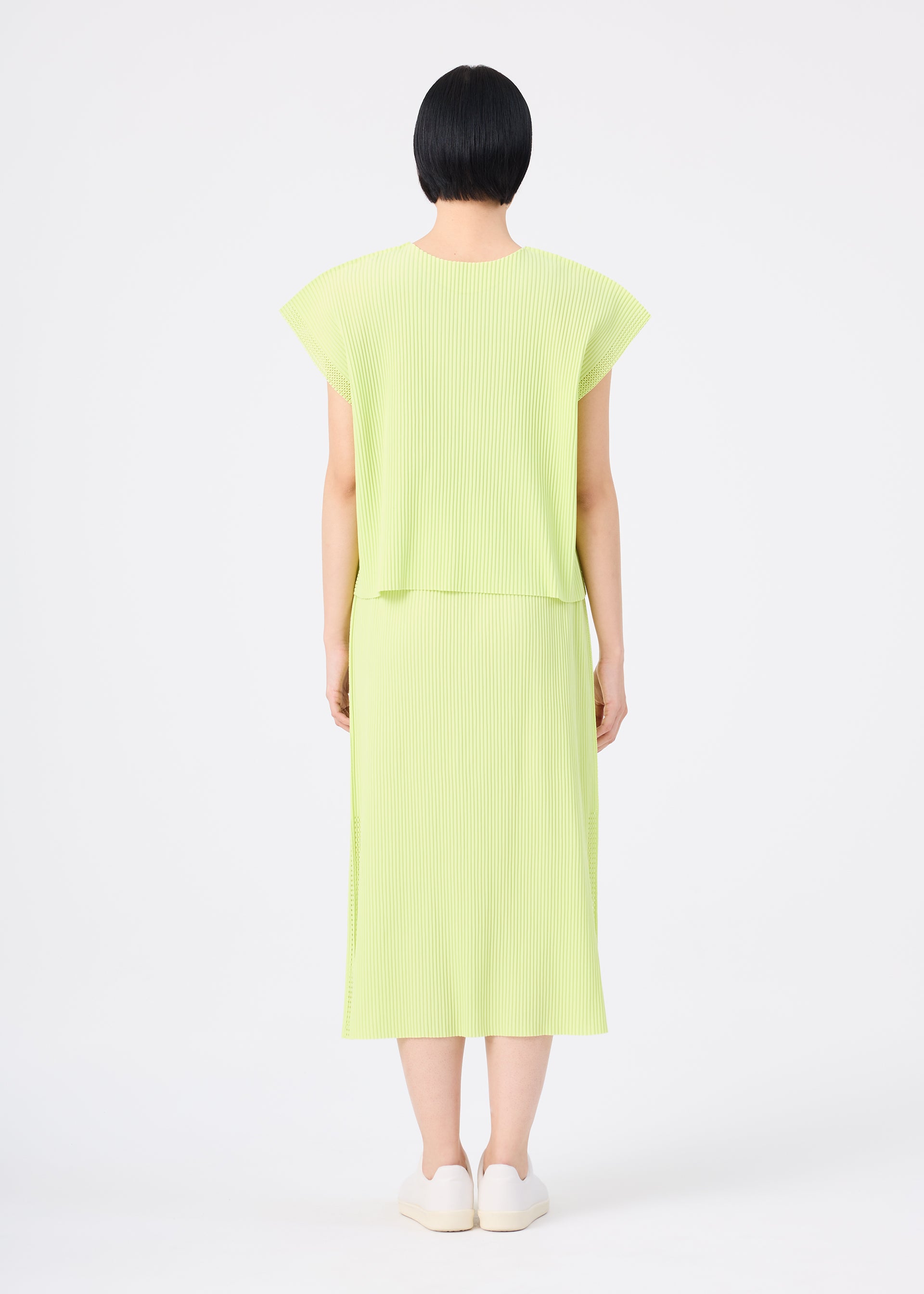Issey Miyake Mesh Pleats sukně černá