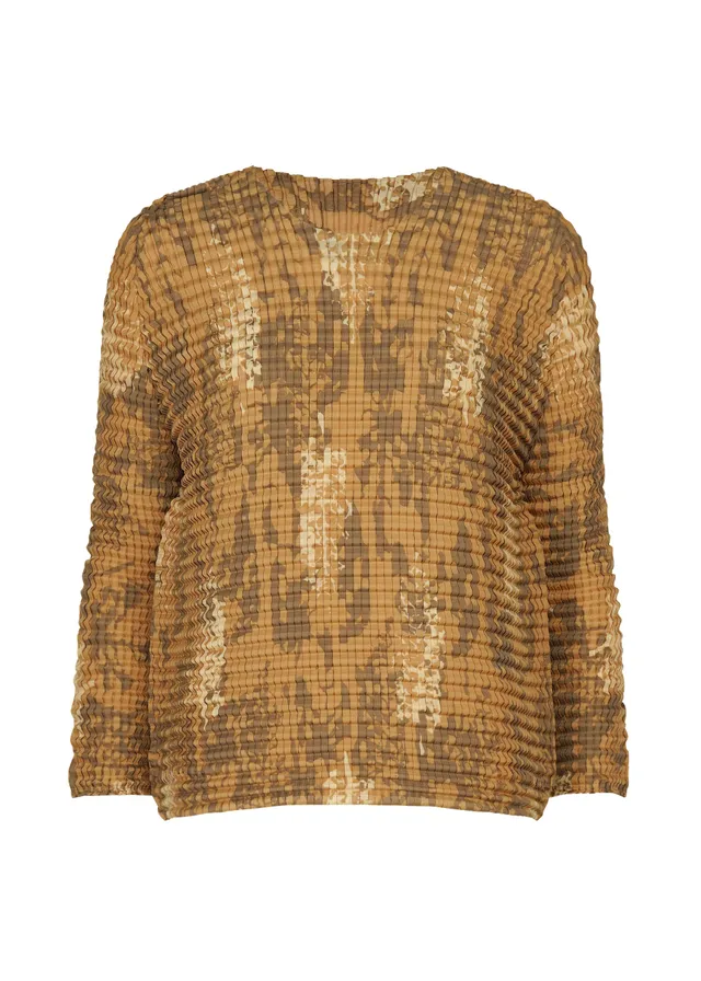 Issey Miyake Leaf Pleats Shirt top zelený