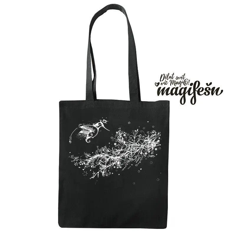 Magifešn Medium taška Kolibřík bílá recyklovaná