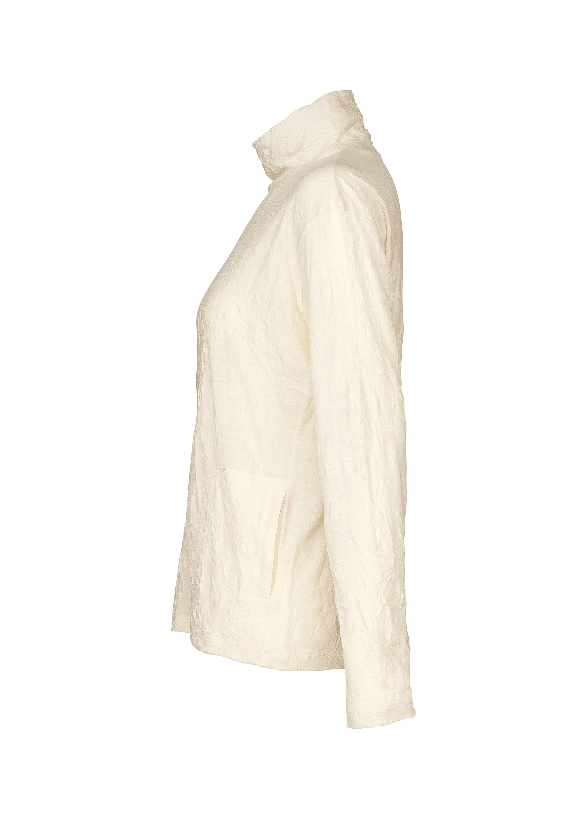 Issey Miyake HaaT W/P Washer HA63209 dámský rolák bílý s kapsou