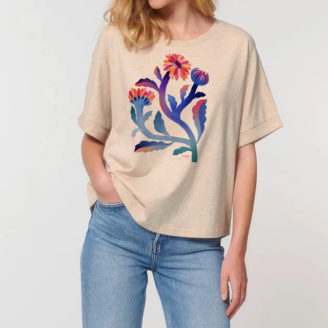 Magifešn Kimono bio tričko Měsíček oversized