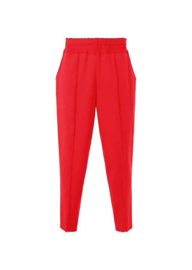 Issey Miyake Type-A 001-3 kalhoty hnědé pletené