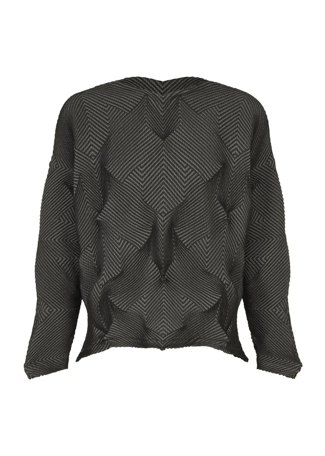 Issey Miyake Type-O 010-1 top béžový kostka